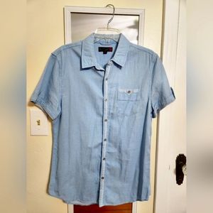 Guess Men's Button Up Shirt - Blue